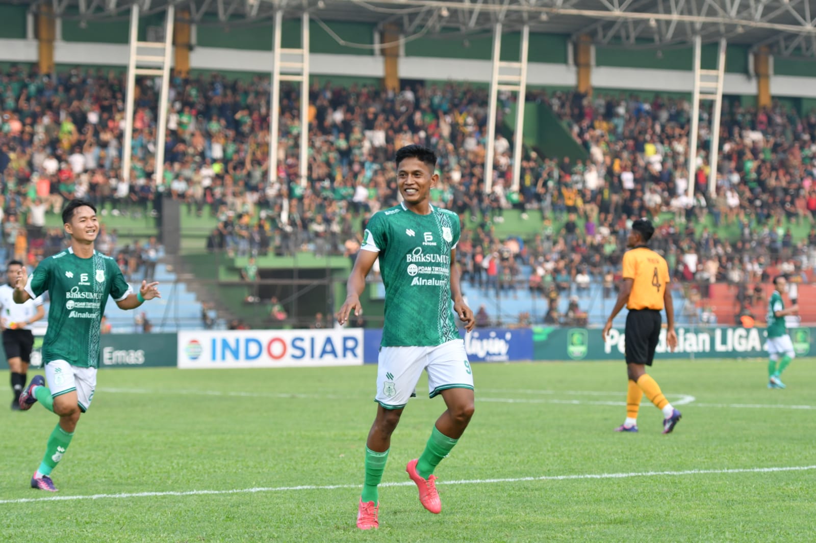 Wahyu Rahmat Illahi alias Toja lanjutkan trend positif dengan PSMS lewat brace saat berhadapan dengan PSMS (Foto: PSMS Medan)